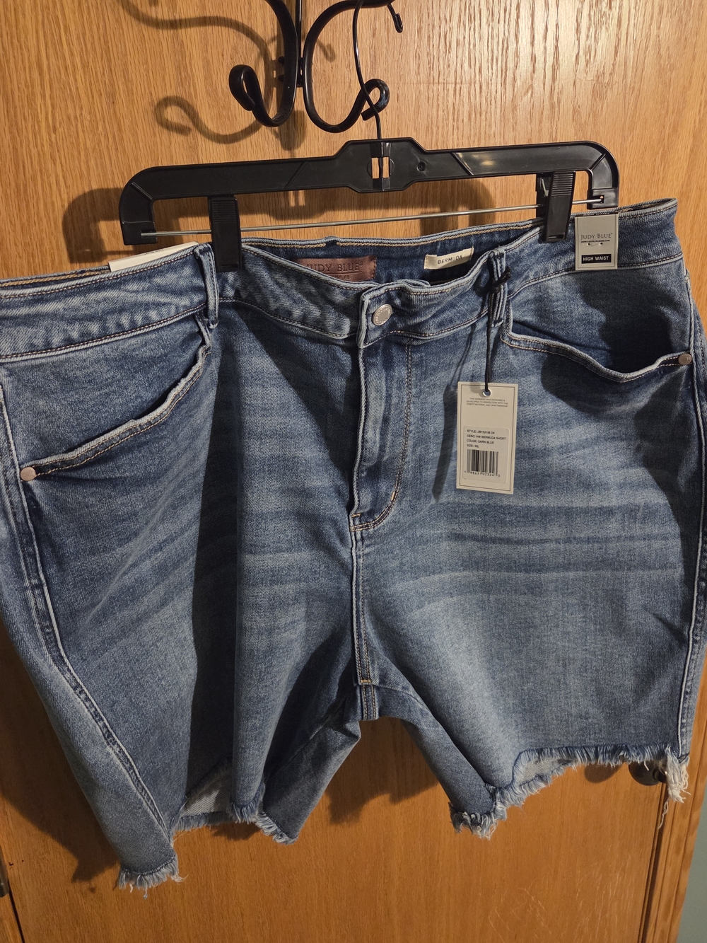Judy Blue Light Blue Distressed Denim Shorts